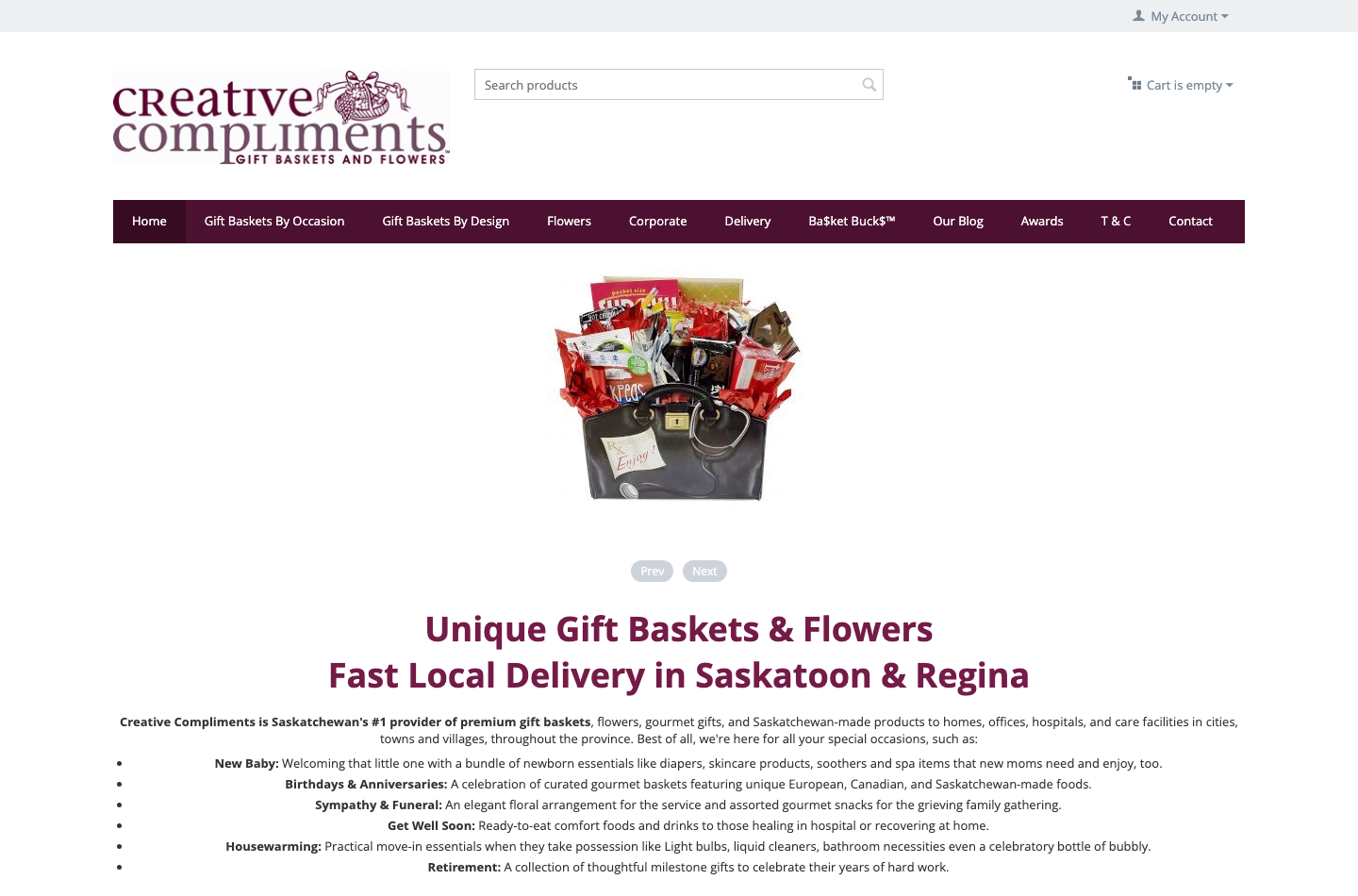 Creative Compliments Gift Baskets & Flowers