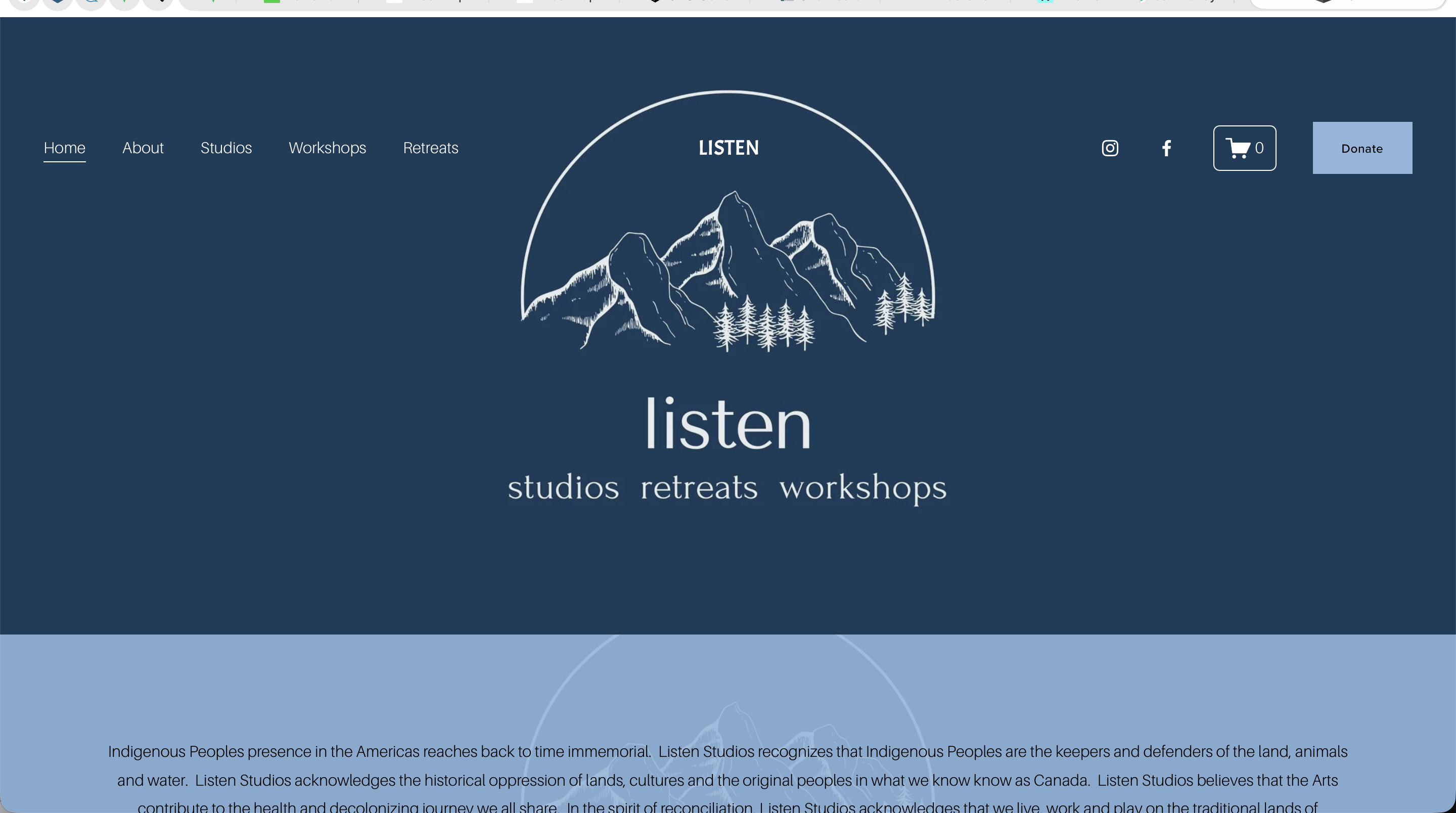 Listen studios retreats and workshops