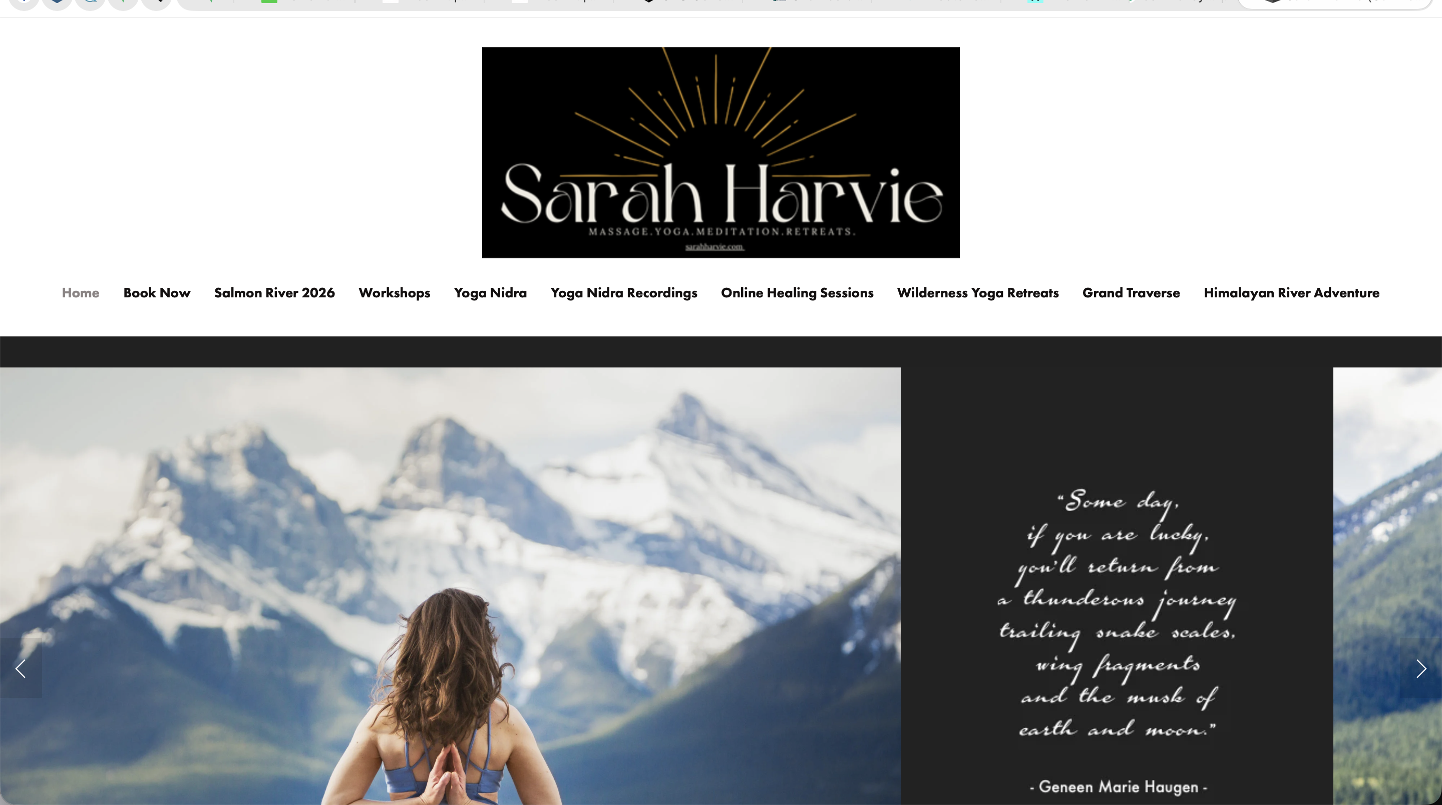 Sarah Harvie - CranioSacral & Massage | Yoga & Meditation | Wilderness Yoga Retreats